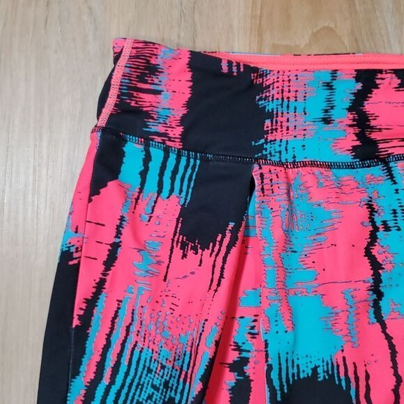 🔺️Fabletics Red, Black, & Turquoise Heatwave Slouch Fit Athletic Pants XLarge - Picture 5 of 10